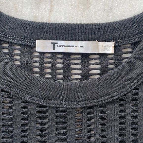 T Alexander Wang Woman’s Sheer Laser Cut Black Bodycon Whimsigoth Mini Dress S - Picture 15 of 16